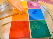 Rectangle magnetic wand, a natural wooden educational tool.