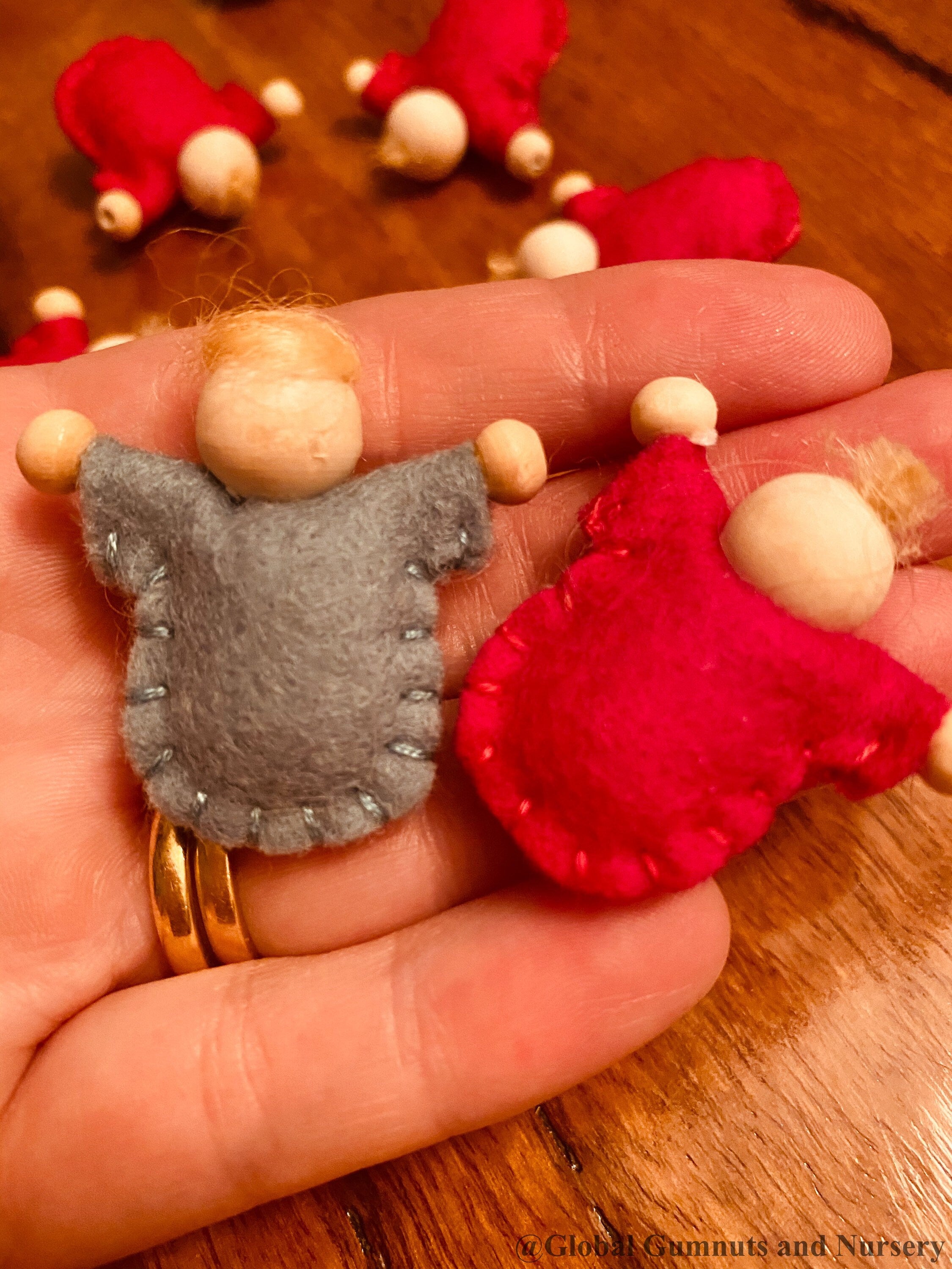 Tiny felt worry dolls, comforting companions designed to help children with big worries.