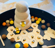 6cm hexagonal wooden tiles, honeycomb-shaped, great for crafting, educational puzzles, and creative decor projects.