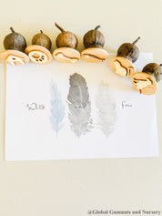 Dog or cat stamp set for kids, 3-piece gumnut-themed design. Perfect for animal lovers and craft activities.