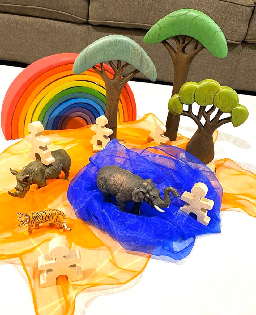 Individual Sensory Scarves: Play silks available individually in various colours for sensory play.