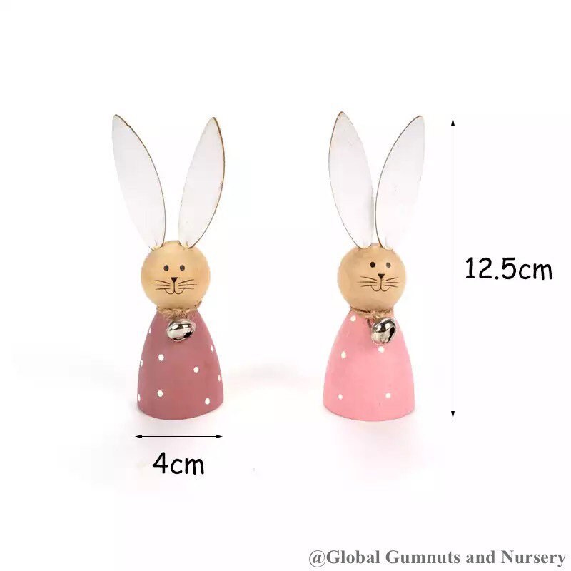 Rabbit bunny peg doll, a delightful wooden toy or decor.