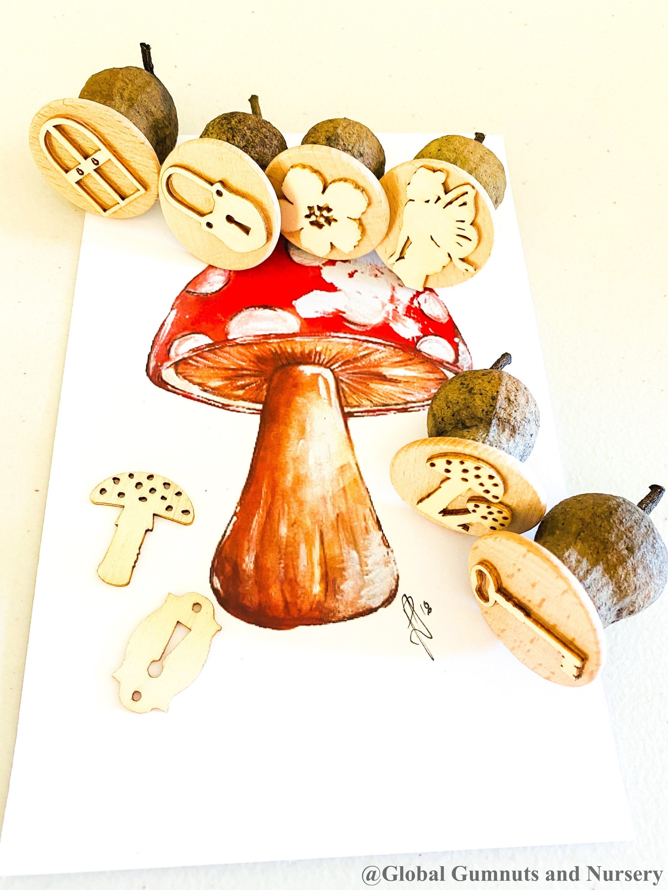 Enchanted Fairy Dough Stamp Set: 7-piece stamp set with fairy-themed designs for creative play.