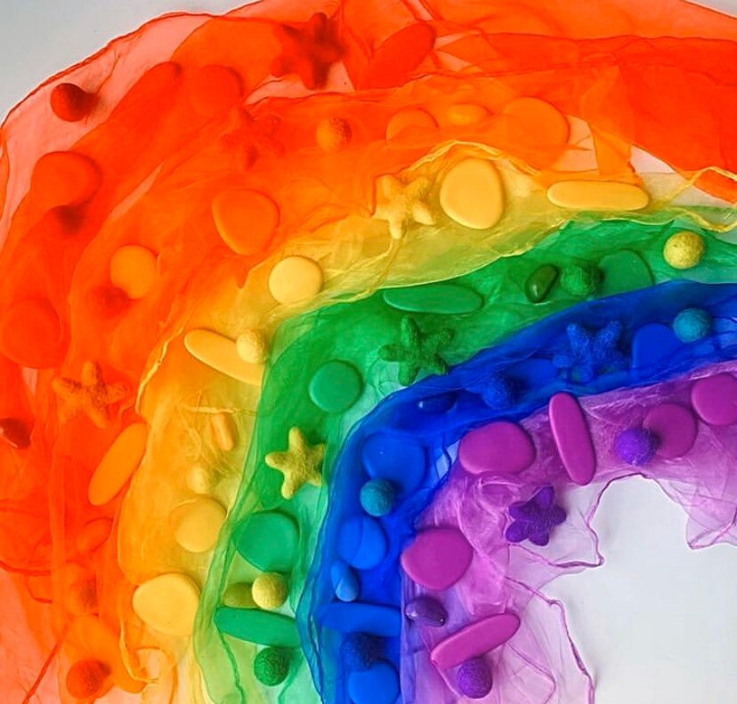 Individual Sensory Scarves: Play silks available individually in various colours for sensory play.