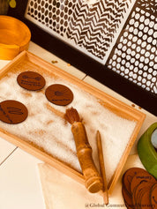 Indigenous Symbols Set: Faux leather symbols for NAIDOC Week educational activities.