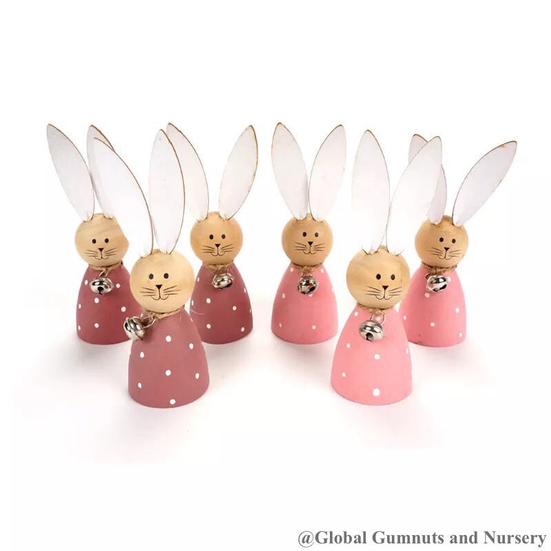 Rabbit bunny peg doll, a delightful wooden toy or decor.
