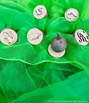 Reptile and Amphibian Gumnut Stamps: Set of 5 gumnut stamps featuring reptiles and amphibians, perfect for sensory play or nature-themed crafts.