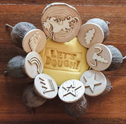 Unicorn Adventures Gumnut Stamps: Eight-piece unicorn-themed stamp set.