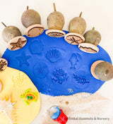 Set de tampons Vie marine | Tampons Gumnut Nature | 8 pièces