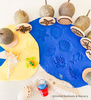Ocean Life Stamp Set: 8-piece stamp set inspired by marine creatures.