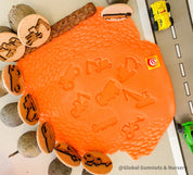 construction zone gumnut nature stamps: 8-piece stamp set for sensory crafts and nature-inspired activities.