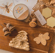 Birds, Butterflies & Flowers Stamp Set: Gumnut stamp set featuring birds, butterflies, and flowers.