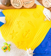 Beach Theme Stamps: Gumnut nature stamps featuring beach themes.