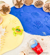 Ocean Life Stamp Set: 8-piece stamp set inspired by marine creatures.