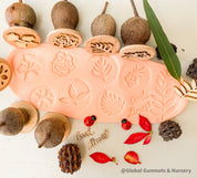 Floral Bliss Stamps: Gumnut stamp set with seven floral-themed stamps.