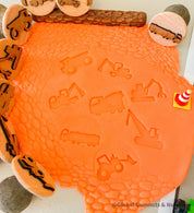 construction zone gumnut nature stamps: 8-piece stamp set for sensory crafts and nature-inspired activities.