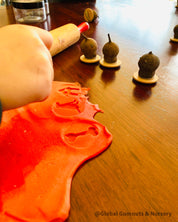 Dog or cat stamp set for kids, 3-piece gumnut-themed design. Perfect for animal lovers and craft activities.