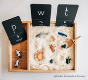 Set of lowercase animal alphabet flashcards, perfect for teaching early literacy and animal recognition in a fun way.