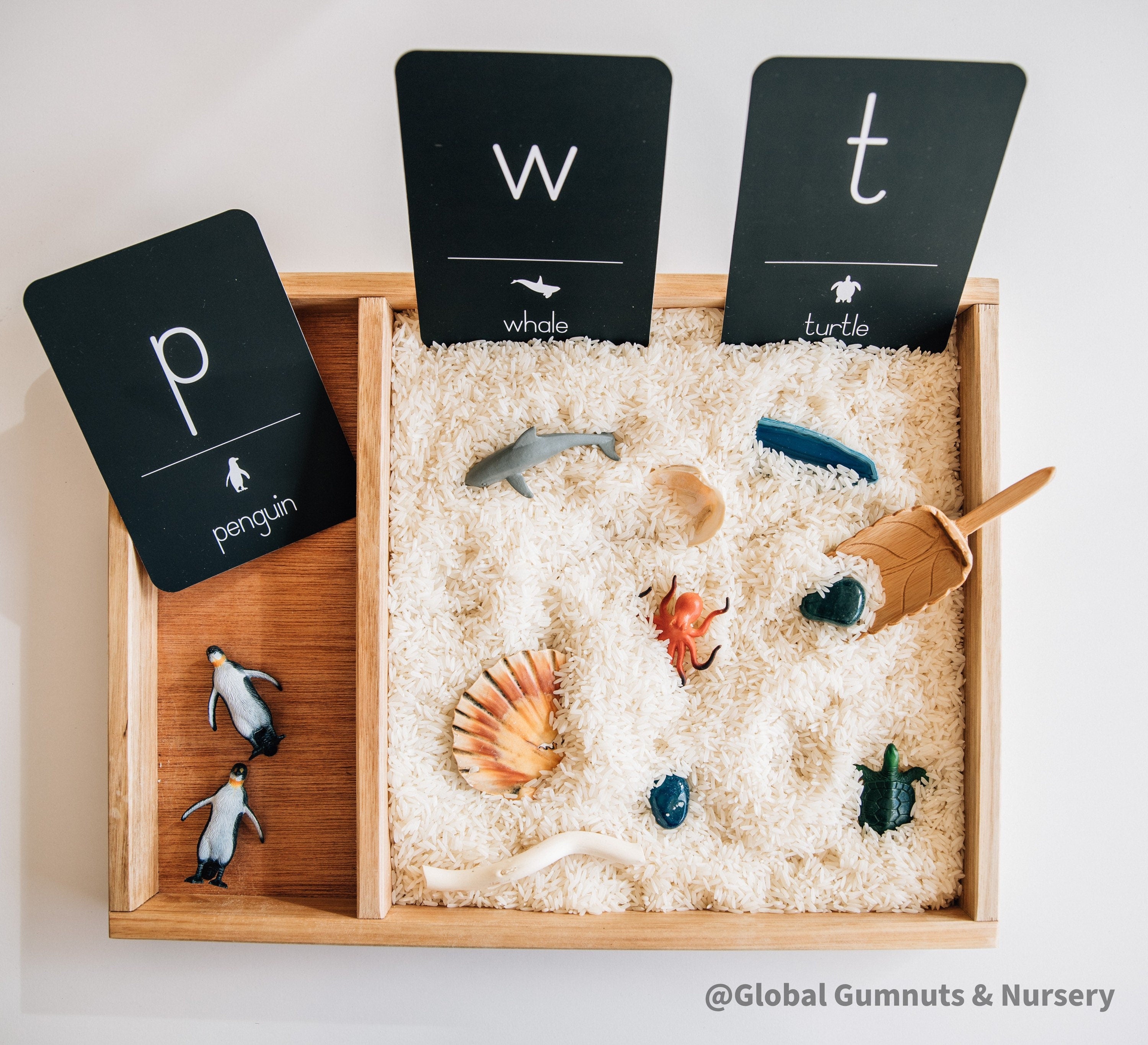 Set of lowercase animal alphabet flashcards, perfect for teaching early literacy and animal recognition in a fun way.