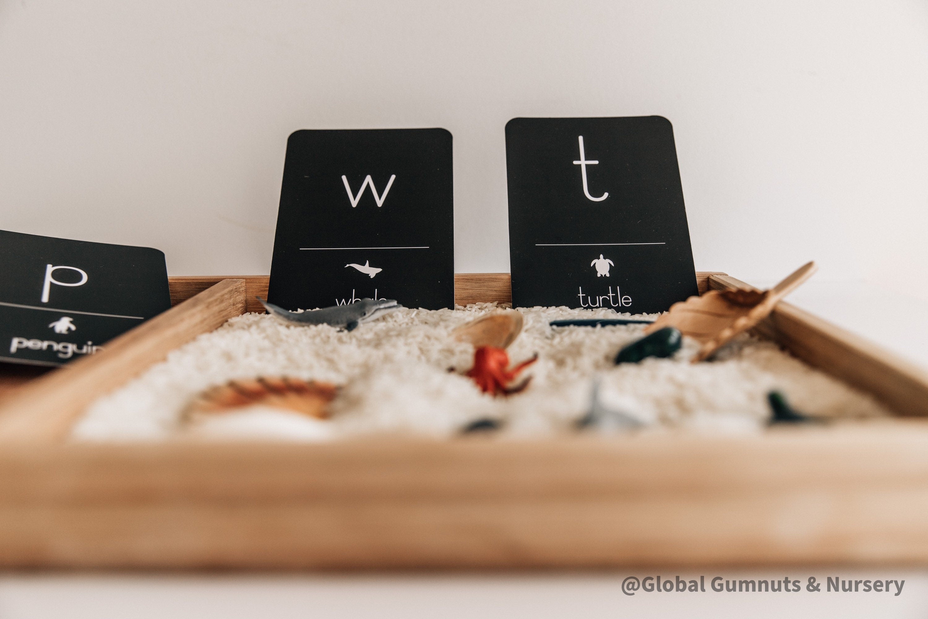 Set of lowercase animal alphabet flashcards, perfect for teaching early literacy and animal recognition in a fun way.