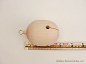 Wooden bell Christmas ornament with chimes, perfect for festive tree decor or rustic holiday charm.