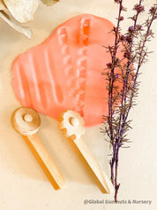Wooden Cutting Tools Set: Set of wooden cutting tools, rolling tool, and playdough knife for safe and creative pottery or craft activities.
