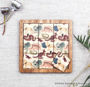 Bright and fun animal puzzle with colorful pieces, perfect for engaging kids in learning and play.