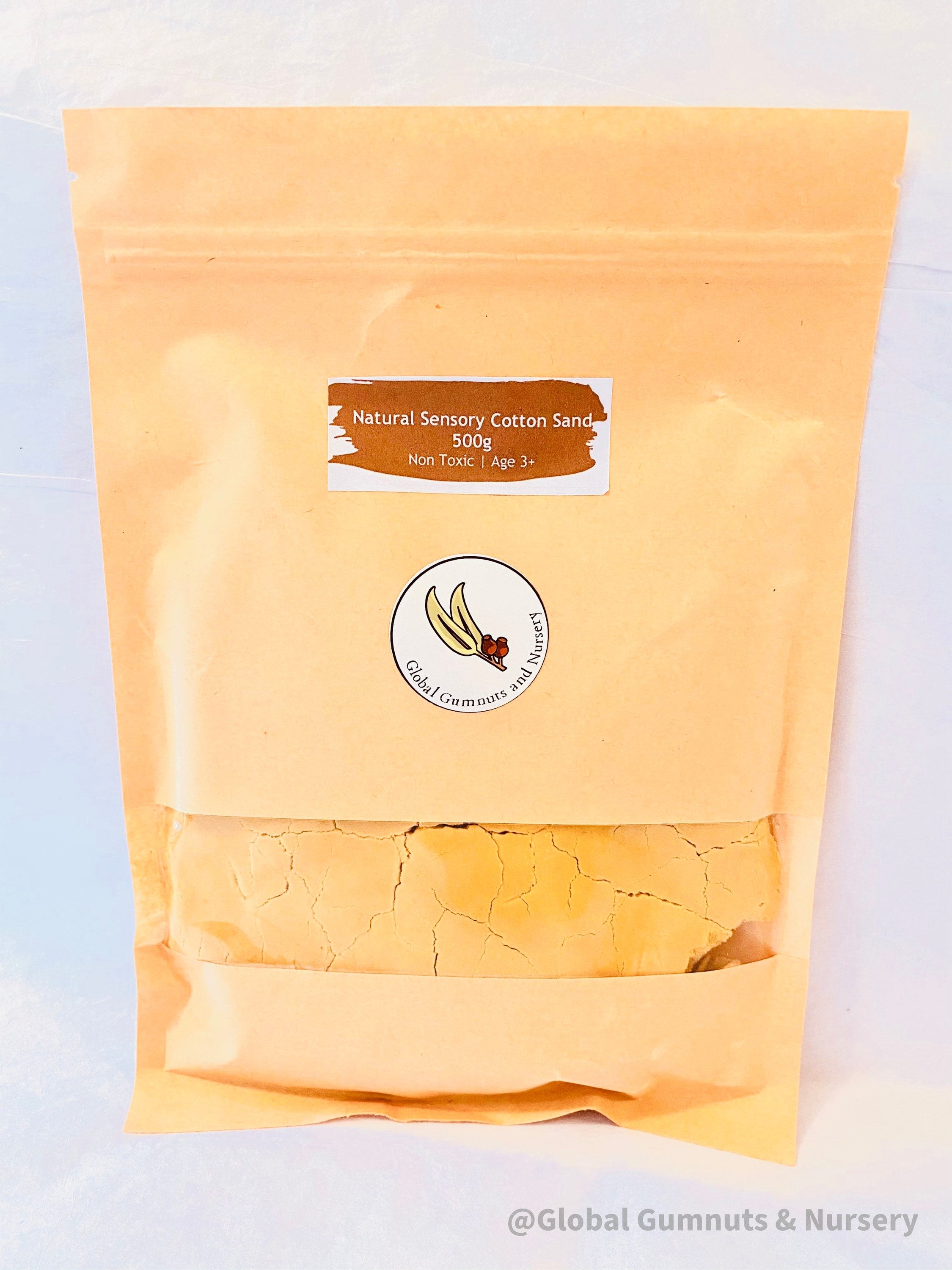 500g of soft cotton sand, a sensory resource for tactile exploration, creativity, or small-world play setups.