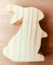 Australian wooden bunny rabbit, perfect for Easter-themed decor, play, or as a charming gift.