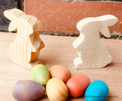 Australian wooden bunny rabbit, perfect for Easter-themed decor, play, or as a charming gift.