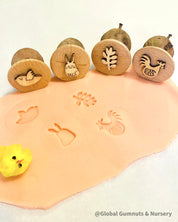 Easter Gumnut Stamps: Four-piece Easter-themed nature stamp set.