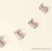 Rabbit wool garland, a gender-neutral Easter bunting or nursery decor.
