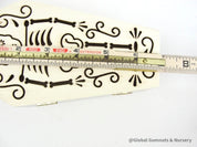 Wooden coffin, perfect for Halloween décor featuring sugar skull or skeleton themes.
