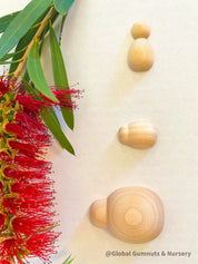 Plain handmade wooden beetles, perfect for creative play, bug-themed crafts, or natural exploration.
