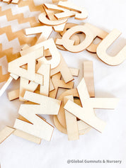 A-Z Wooden Alphabet Set: 26-piece wooden alphabet set for literacy and crafts.