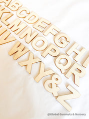 A-Z Wooden Alphabet Set: 26-piece wooden alphabet set for literacy and crafts.