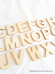 A-Z Wooden Alphabet Set: 26-piece wooden alphabet set for literacy and crafts.