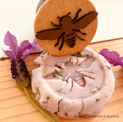 Honeybee Stamp Set: Eight-piece Gumnut stamp set with a beekeeping theme.