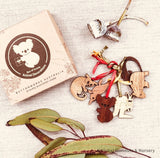 Adornos navideños de animales australianos | Juego de 6