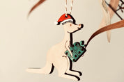 Australian animal Christmas ornaments set of 4, handcrafted with love for a uniquely festive touch. Includes iconic Aussie wildlife.