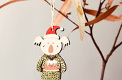 Australian animal Christmas ornaments set of 4, handcrafted with love for a uniquely festive touch. Includes iconic Aussie wildlife.