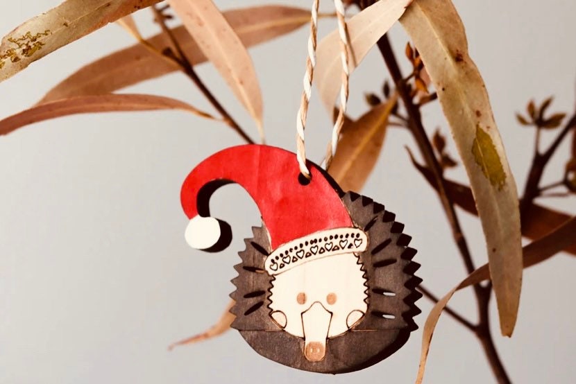 Australian animal Christmas ornaments set of 4, handcrafted with love for a uniquely festive touch. Includes iconic Aussie wildlife.