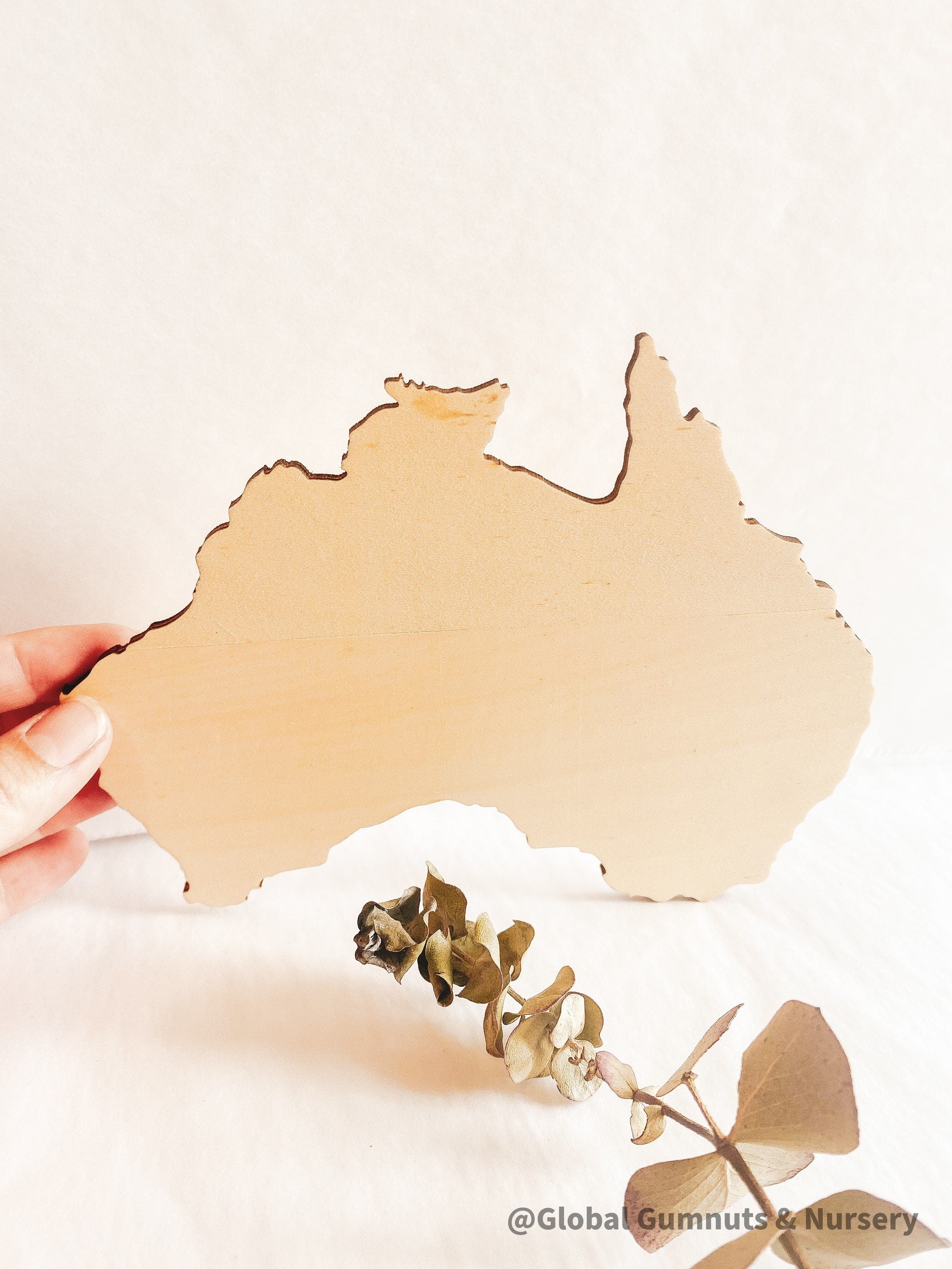 Australia Wooden Plaque: Rustic wooden plaque with an Australian theme.