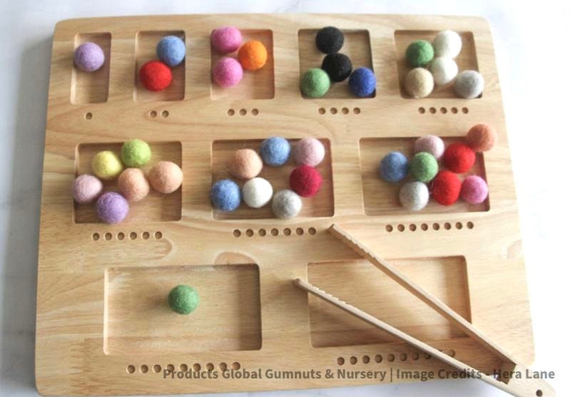 Pure Wool Felt Balls: Soft felt balls in mixed colours for creative play and crafting.