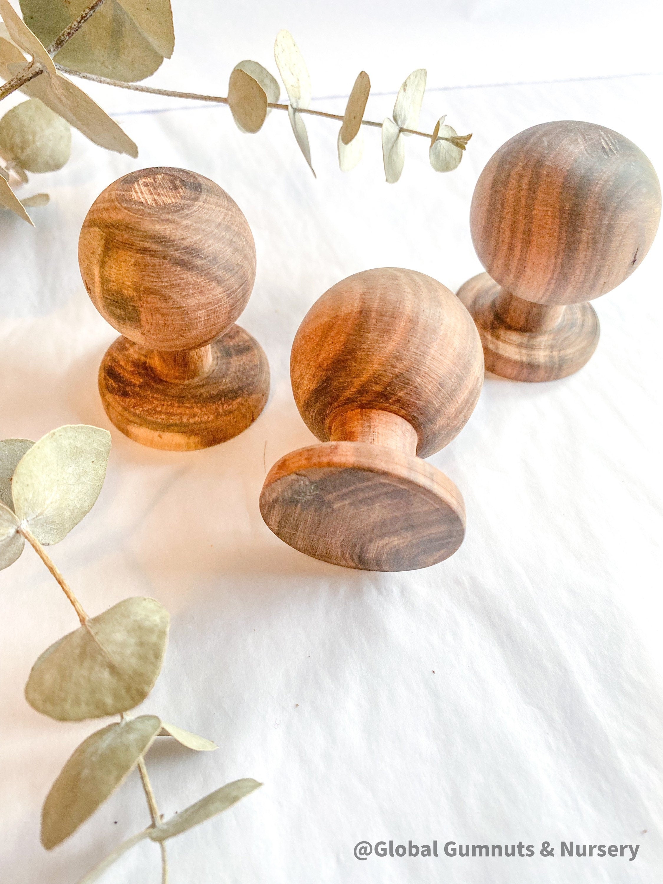 Handmade Wooden Forrest Trees: Set of six wooden Christmas trees for festive decor.