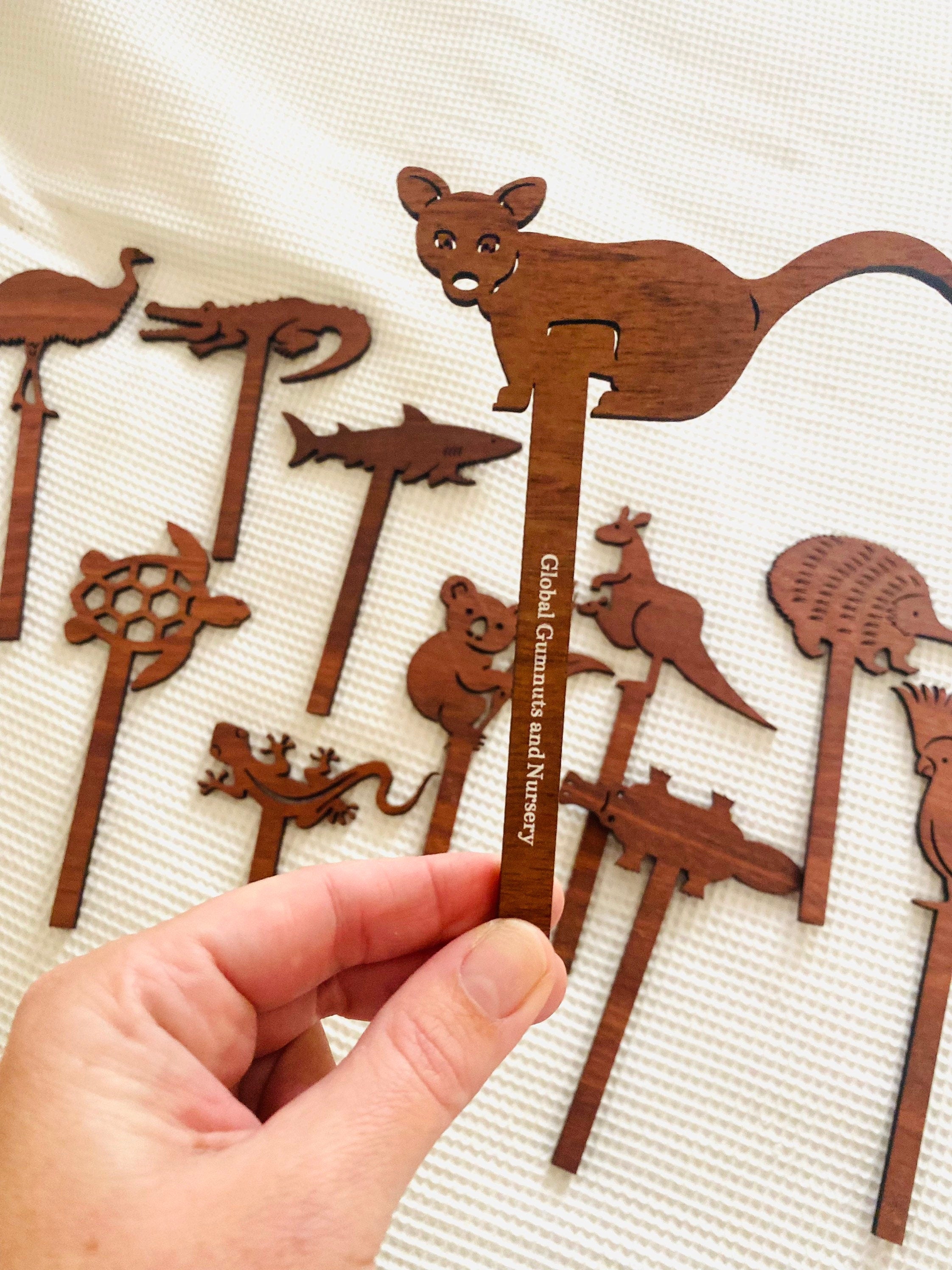 Wooden Shadow Puppets Set: Animal-themed puppets for imaginative storytelling.