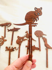 Wooden Shadow Puppets Set: Animal-themed puppets for imaginative storytelling.