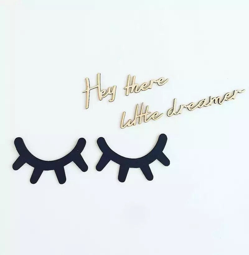 Sleepy eyes decor, a whimsical touch for nursery or kids' rooms.