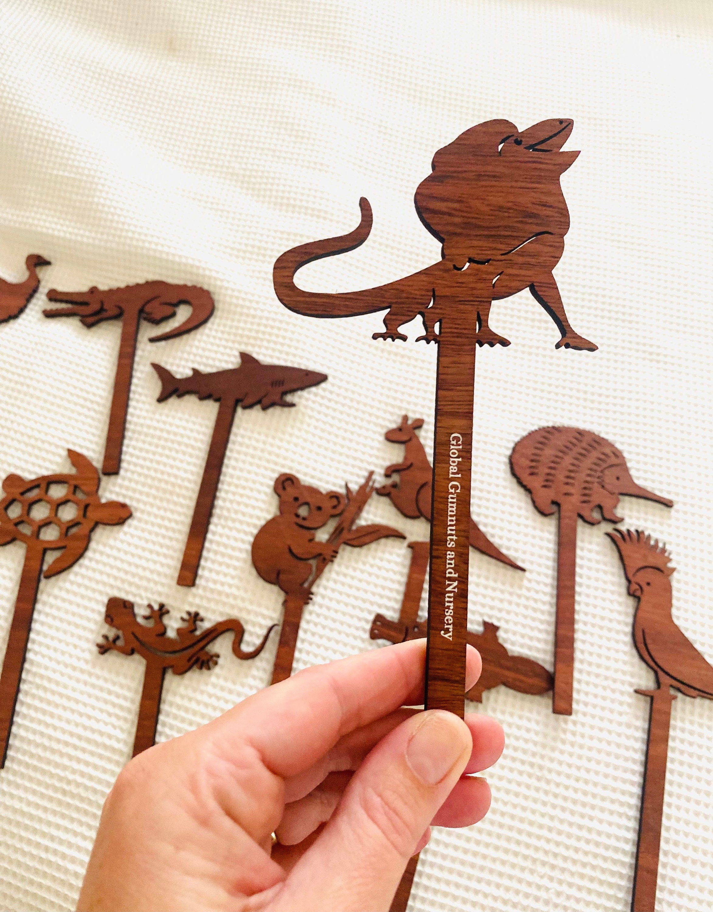 Wooden Shadow Puppets Set: Animal-themed puppets for imaginative storytelling.