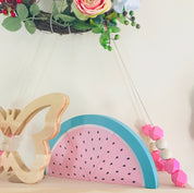 Watermelon puzzle, a fruity and educational toy.
